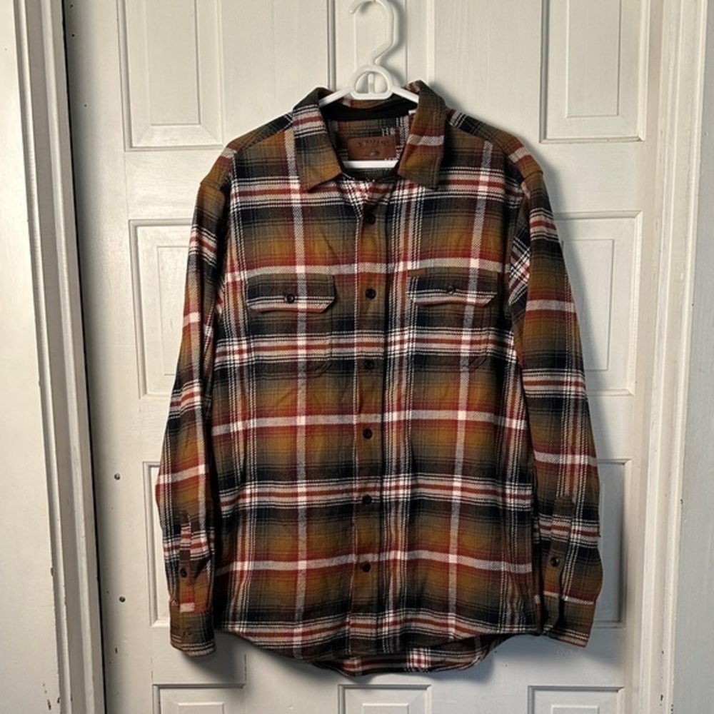 Ovis Plaid Flannel Button Down Shirt Workwear
Brown Size Medium